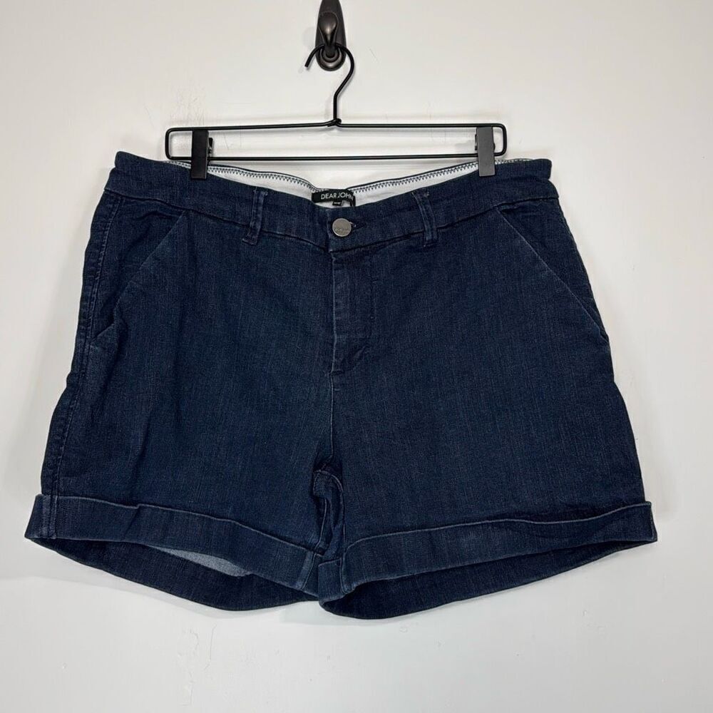 Dear John Cuffed Dark Wash Denim Shorts 18W